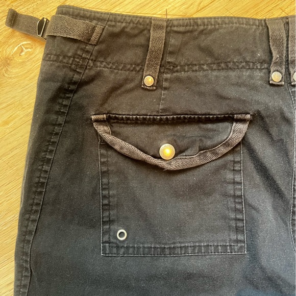 Vintage Y2K Utility Limited Cargo Zipper Drawstring Bottom Capri Pedal Pushers - Picture 10 of 15